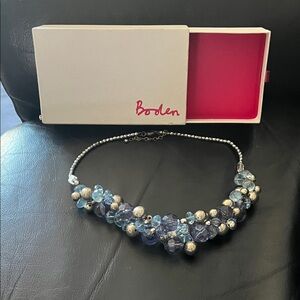 Boden Blue and Silver Beaded Necklace